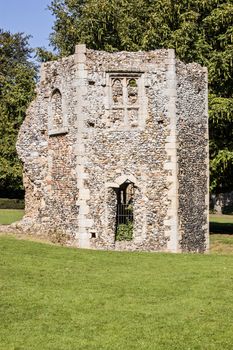 Ruins of the Abbey Dovecote in Bury St Edmunds, Suffolk.