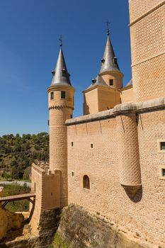 Details of the famous Alcazar castle of Segovia, Castilla y Leon, Spain