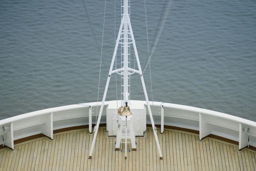 View Of A Ship Bow And Ship Bell