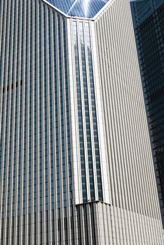 Fragment of a modern building in downtown Shanghai