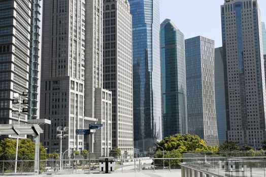 Shanghai Skyline. Modern Skyscrapers In Downtown Shanghai