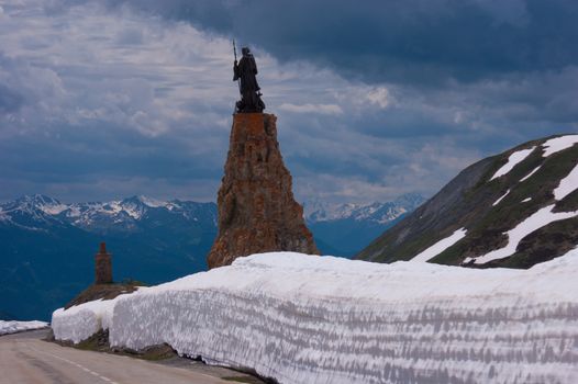 col of petit saint bernard,savoie, france