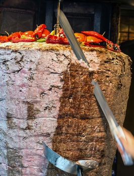 barbeque doner kebab lunch in restaurant Turkish cuisine