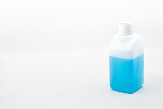 Alcohol disinfectant gel bottle isolated on white background