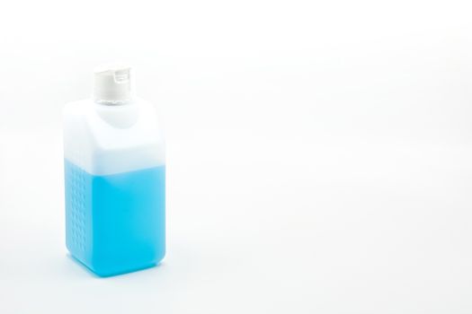 Alcohol disinfectant gel bottle isolated on white background