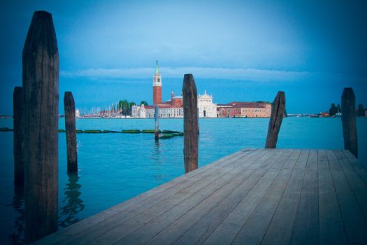 San Marco in Venice at dusk on the Grand Canal