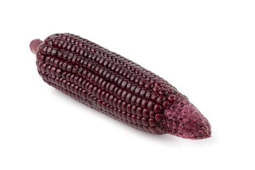 Fresh purple corns isolated on a white background.