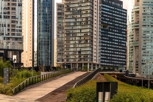 La Mexicana, Santa Fe, Mexico City: June 9, 2020. Office and apartment buildings in Mexico City.