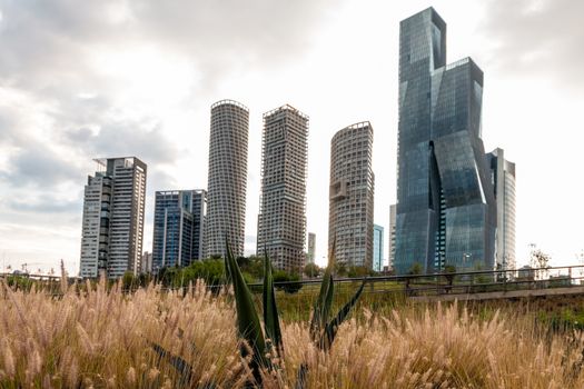 La Mexicana, Santa Fe, Mexico City: June 9, 2020. Office and apartment buildings in Mexico City.