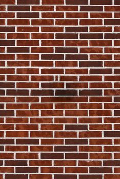 Background texture of old Victorian bricks and mortar. Dark red bricks wall with white seam. new brick wall texture background