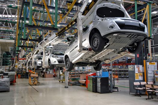 production line on which the products Car