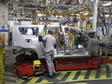 production line on which the products Car