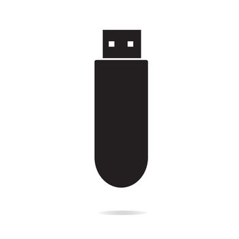 usb flash drive icon on white background. usb flash drive sign. flat style.