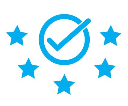 best rating icon on white background. flat style. bfive start rating icon for your web site design, logo, app, UI. uality guaranteed symbol. tested badge sign. 