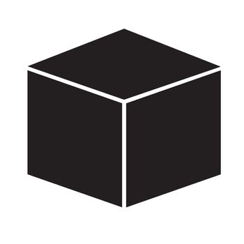 cube icon on white background. cube sign. flat style. cube icon for your web site design, logo, app, UI.