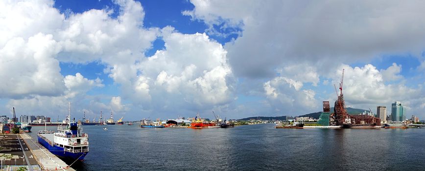 Panoramic view of the Asia Bay and Kaohsiung Port