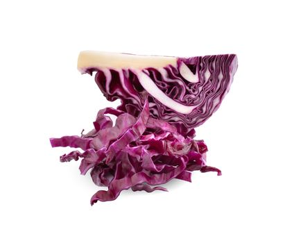 Purple cabbage isolated on white background