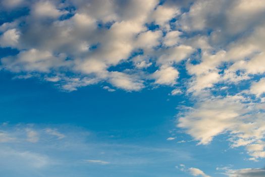 colorful dramatic sky with cloud at sunset