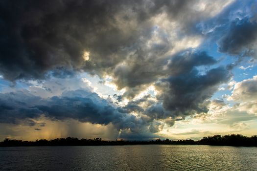 thunder storm sky Rain clouds