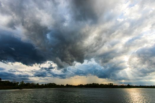 thunder storm sky Rain clouds