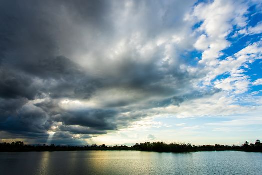 thunder storm sky Rain clouds