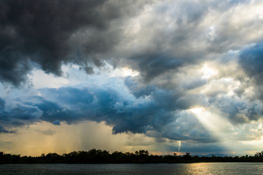 thunder storm sky Rain clouds