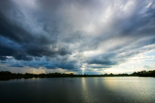 thunder storm sky Rain clouds