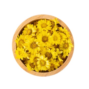 Yellow Chrysanthemum flowers isolated on white background.