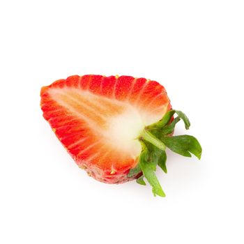 Fresh strawberries isolated on a white background