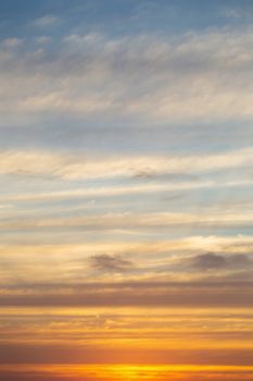 Sunset with Colorful dramatic sky in the countryside.