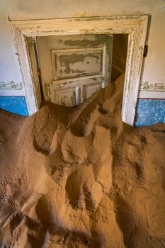 Kolmanskop abandoned building near Luderitz in Namibia, Africa.