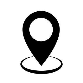 GPS icon on white background. map pointer sign. location pin symbol. map pin icon for your web site design, logo, app, UI.