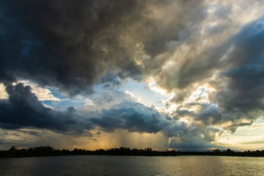 thunder storm sky Rain clouds