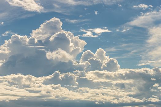 colorful dramatic sky with cloud at sunset