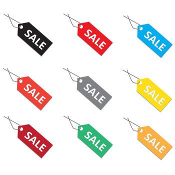 colors sale tag on white background. colors sale tag sign.