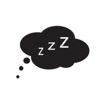 sleep icon on white background. sleep sign.