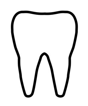 tooth icon on white background. tooth sign.