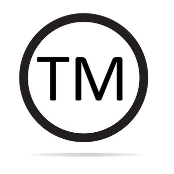 Trade mark sign. Trade mark icon on white background.