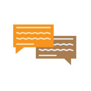 chatting icon on white background. chat sign. flat style. communication icon for your web site design, logo, app, UI. speech bubble symbol.