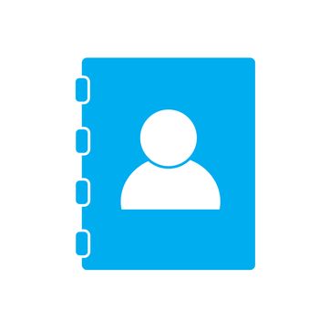 contacts book on white background. contacts book sign. flat style. contacts book icon for your web site design, logo, app, UI.