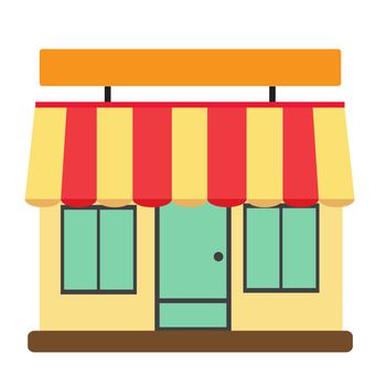 store front, shop and market. flat style. store front icon for your web site design, logo, app, UI. store symbol.