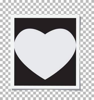 heart photo frame on white background. flat style. heart photo frame sign for your web site design, logo, app, UI. insert your photo symbol.