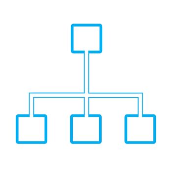 hierarchy icon on white background. hierarchy sign. flat style. organization chart icon for your web site design, logo, app, UI. structure symbol.