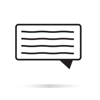 message icon on white background. message sign. flat style. chat icon for your web site design, logo, app, UI.