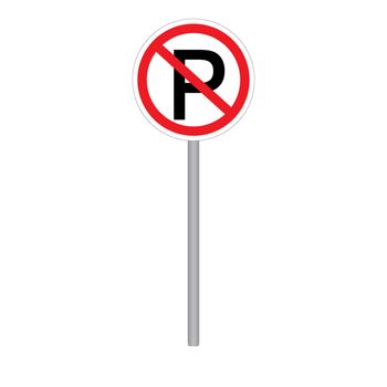 no parking sign. sign prohibiting parking.no parking icon on white background. flat style. sign prohibiting parking sign for your web site design, logo, app, UI. sign prohibiting parking symbol. no parking sign. 

