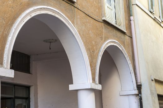 architecture in a street in the historic center of terni