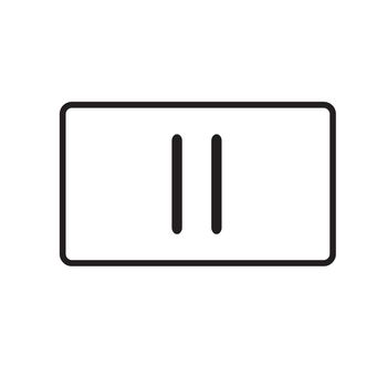 pause button on white background. pause icon. pause sign. flat style. pause icon for your web site design, logo, app, UI.