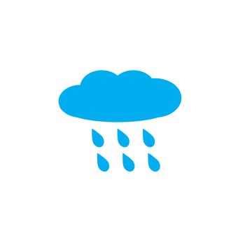 rain, rainy on white background. rainy sign. flat style. rain icon for your web site design, logo, app, UI. rainy symbol.