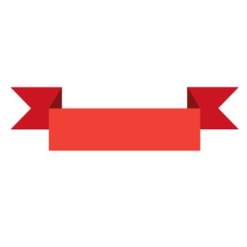 red ribbon banner sign. red ribbon banner on white background. flat style. red ribbon banner icon for your web site design, logo, app, UI. red ribbon symbol.