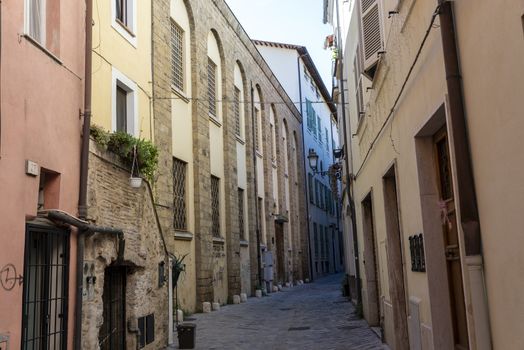 architecture in a street in the historic center of terni